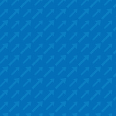 右肩上がりの矢印のシームレスパターン  青色