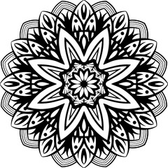 Fototapeta premium Mandala Letter Size Islam Arabic Pakistan Indian Color Floral Mandala Drawing for Kids Floral Pattern Abstract Mandala Good for the Soul EASY to Color Circle Mandala Tshirt Design Cricut Silhouette