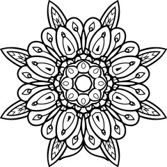ADULT Mandala Relaxing Coloring Pages Print and Color Floral Mandala Drawing for Kids Floral Pattern Abstract Mandala Good for the Soul EASY to Color Circle Mandala