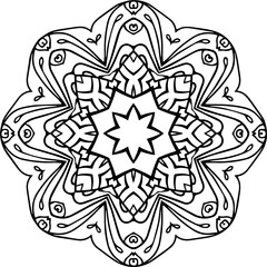 Ready to Print Printables Paper Mandala Coloring for Adult Therapy Relaxation Doodle Flowers Children Art Pattern Floral Relaxing Art Ready made Sketch Drawing Kids and Adult Kids A-Z Family Drawing