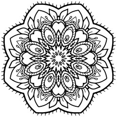 Ready to Print Printables Paper Mandala Coloring for Adult Therapy Relaxation Doodle Flowers Children Art Pattern Floral Relaxing Art Ready made Sketch Drawing Kids and Adult Kids A-Z Family Drawing