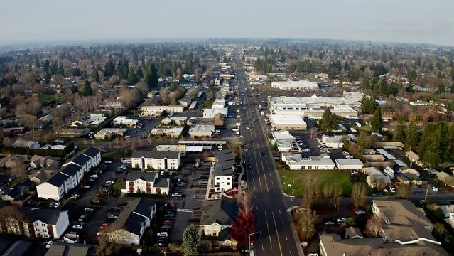 Drone over Commercial Area