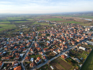 Aerial view of town of Svilengrad, Bulgaria