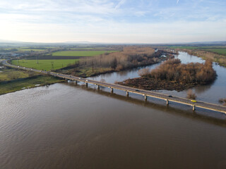 Aerial view of town of Svilengrad, Bulgaria