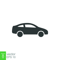 Car monochrome icon set. Simple solid style. Pictogram, silhouette, automotive, black, shape, flat sign, symbol, vehicle concept. Vector illustration isolated on white background EPS 10