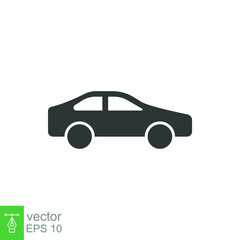 Car monochrome icon set. Simple solid style. Pictogram, silhouette, automotive, black, shape, flat sign, symbol, vehicle concept. Vector illustration isolated on white background EPS 10