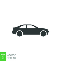 Car monochrome icon set. Simple solid style. Pictogram, silhouette, automotive, black, shape, flat sign, symbol, vehicle concept. Vector illustration isolated on white background EPS 10