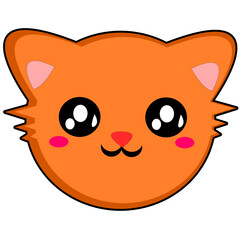 kawaii cute little brown cat