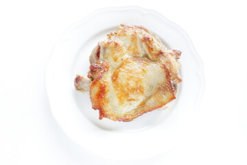 Homemade grilled chicken tight meat served with celery and carrot