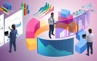 Trader working in technical visualization environment