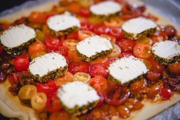 Green healty tomatoes tart 