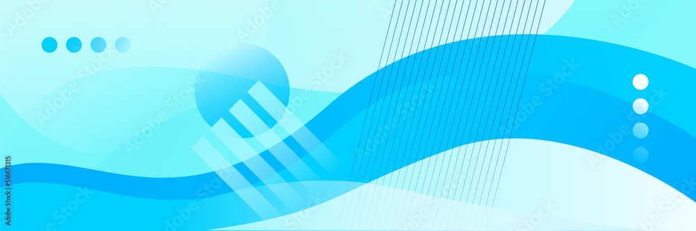 Wall mural blue abstract background. vector abstract graphic design banner pattern background template.