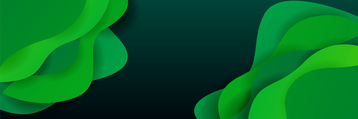 Green abstract background. Vector abstract graphic design banner pattern background template.