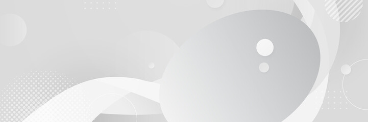 White abstract banner background. Vector abstract graphic design banner pattern background template.