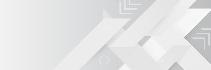 White abstract banner background. Vector abstract graphic design banner pattern background template.