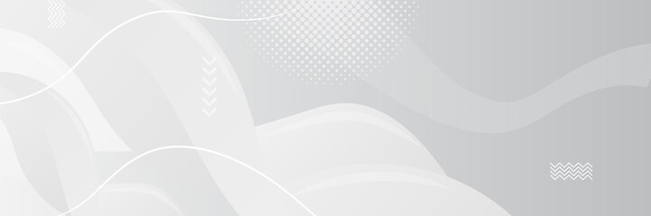 White abstract banner background. Vector abstract graphic design banner pattern background template.