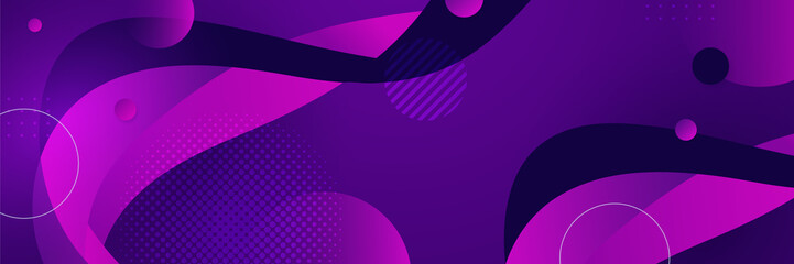 Dark purple abstract banner background. Vector abstract graphic design banner pattern background template.