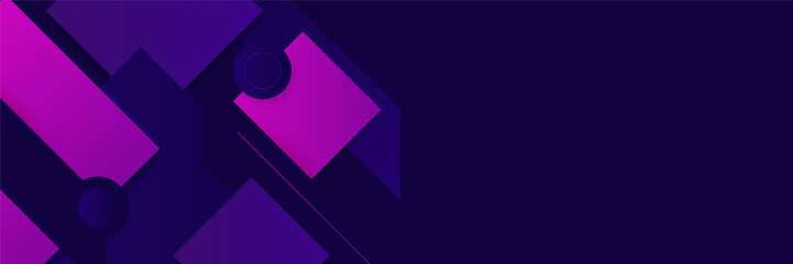 Dark purple abstract banner background. Vector abstract graphic design banner pattern background template.