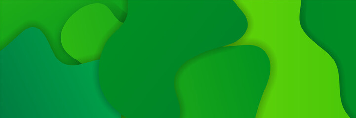 Green abstract banner background. Vector abstract graphic design banner pattern background template.