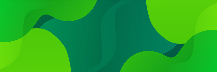 Green abstract banner background. Vector abstract graphic design banner pattern background template.