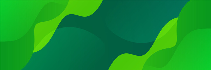Green abstract banner background. Vector abstract graphic design banner pattern background template.