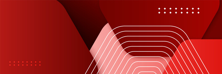 Abstract lines pattern technology on red gradients background. Vector abstract graphic design banner pattern background template.