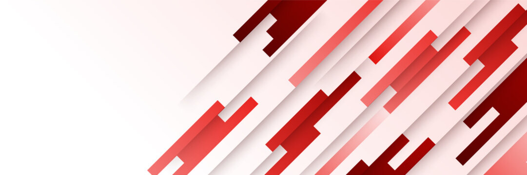 Abstract lines pattern technology on red gradients background. Vector abstract graphic design banner pattern background template.