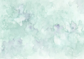 Soft green watercolor abstract background