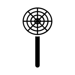 Obraz premium Spider Strainer icon, full black. Vector illustration, suitable for content design, website, poster, banner, menu, or video editing needs