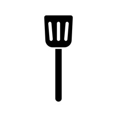 Spatula icon, full black. Vector illustration, suitable for content design, website, poster, banner, menu, or video editing needs