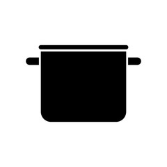 Pot icon, full black. Vector illustration, suitable for content design, website, poster, banner, menu, or video editing needs