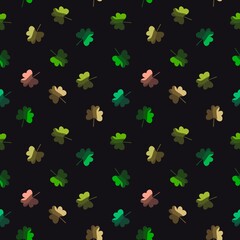 Seamless saint patrick day pattern with shamrock for wrapping paper and clothes print and notebooks and festive