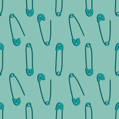 Metallic pins seamless sewing pattern for wrapping paper and fabrics and hobbies and kids and clothes print