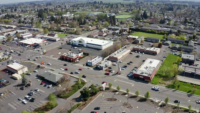Drone over Commercial Area