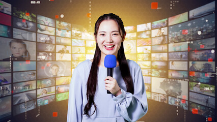 女性アナウンサー　テレビ番組イメージ