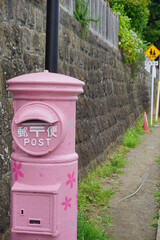 ピンクのポスト　佐倉市