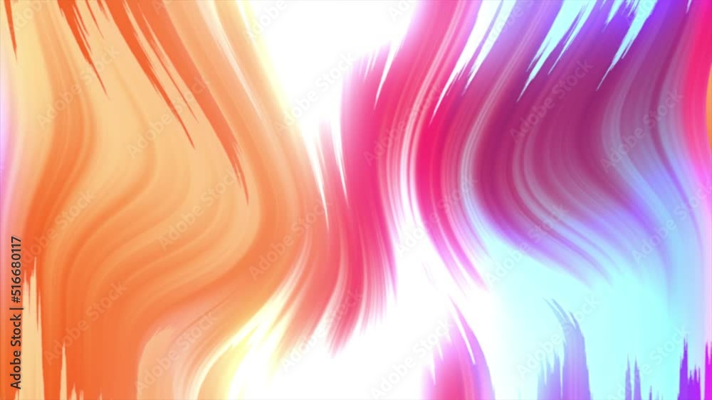 Leinwandbilder animated 3d waving cloth texture. liquid holographic background. smooth silk cloth surface with ripp