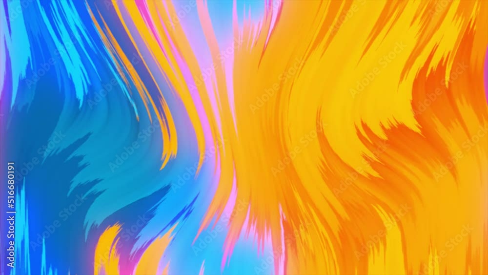 Leinwandbilder animated 3d waving cloth texture. liquid holographic background. smooth silk cloth surface with ripp