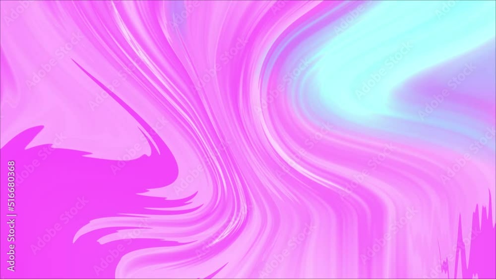 Poster  4k abstract background animation of curved pink and purple moving stripes. Looped animation.