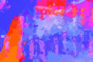 Abstract oil painting geometric texture