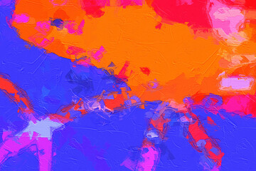 Abstract oil painting geometric texture