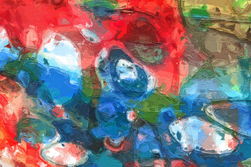 Obraz na płótnie Canvas Abstract oil painting geometric texture