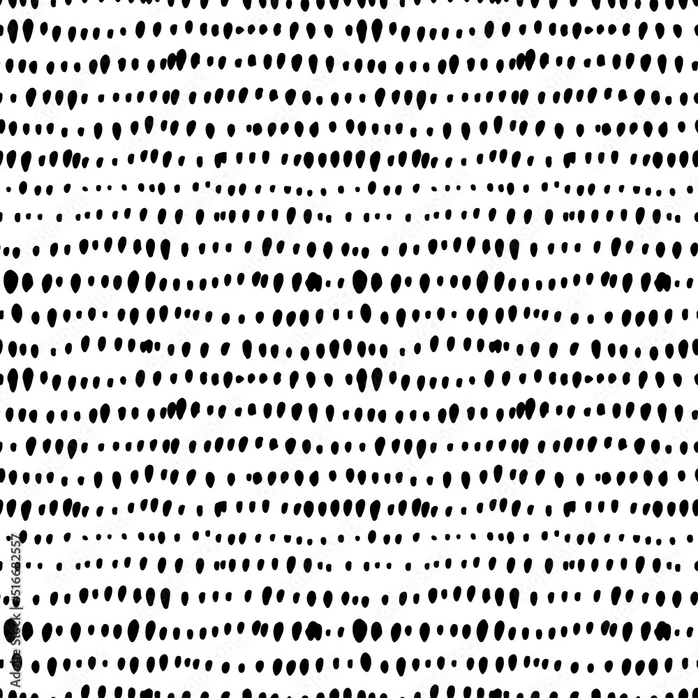 Leinwandbilder abstract pattern of small black dots or spots on white. black small specks in a row vector seamless 