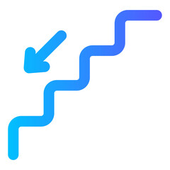 Emergency Stairs gradient icon