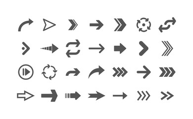 Arrow vector icon collection. Set of arrow elements for design.