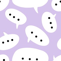 Messages seamless cartoon text bubble pattern for wrapping paper and kids and fabrics and accessories and clothes print