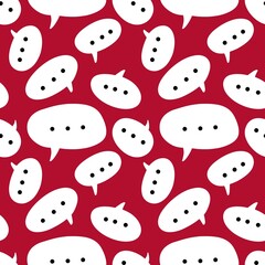 Messages seamless cartoon text bubble pattern for wrapping paper and kids and fabrics and accessories and clothes print
