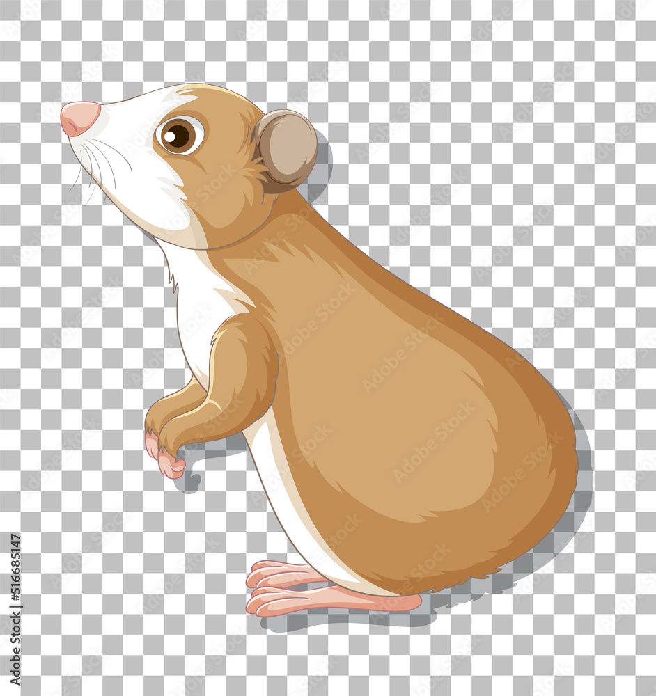 Wall mural Hamster in cartoon style