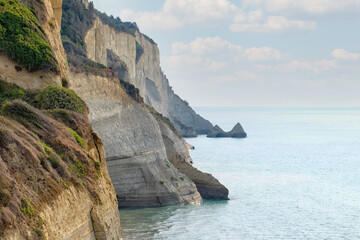 Fototapeta na wymiar Picturesque view of beautiful cliffs at sea resort