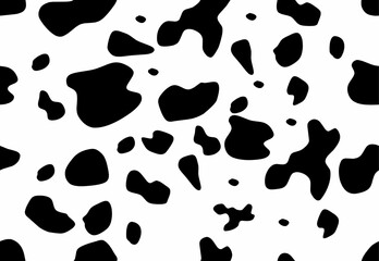 Fototapeta na wymiar Black white Dalmatian seamless pattern